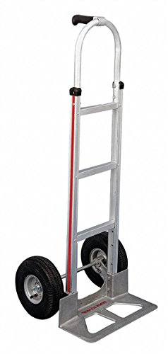 Magline HMK117UA4 Aluminum Hand Truck, Straight Loop Handle, Pneumatic Wheels, 500lbs Capacity