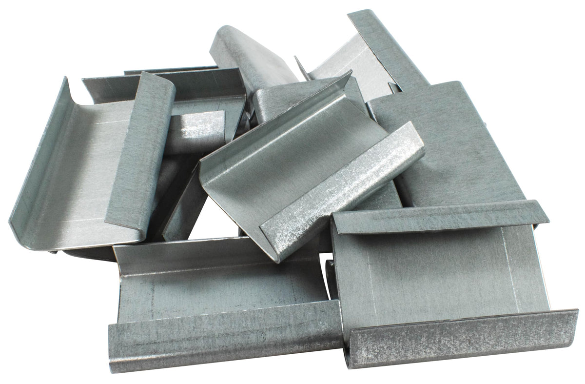 1-1/4" Open Seals for Steel Strapping, S114SO3, Box of 1,000, USA Made