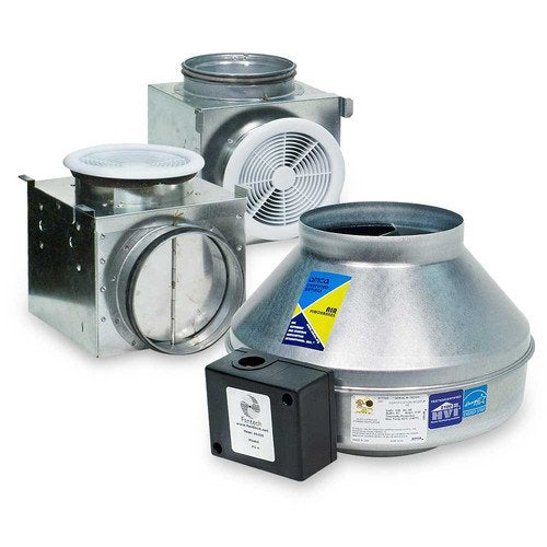 Systemair PB270-2 Fantech Dual Grille Bath Fan, Uses 4" and 6" Duct, 270 CFM