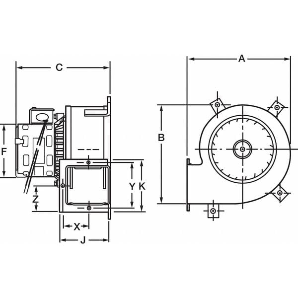 Dayton 1TDV4 High Temperature Blower