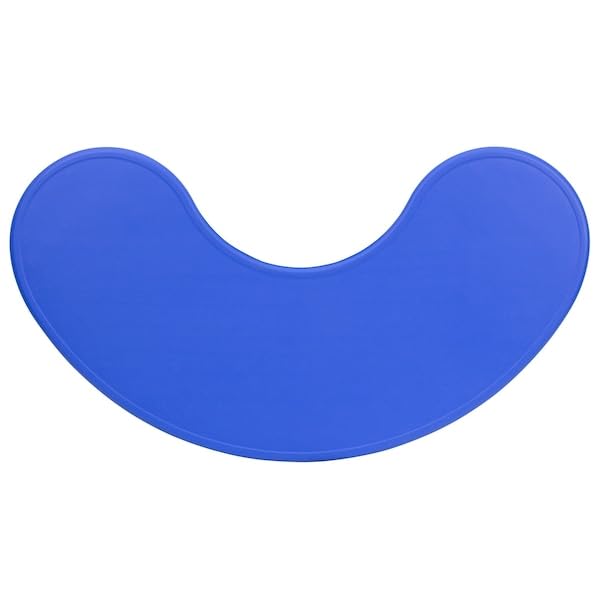 Flash Furniture Adjustable Half-Moon Blue Plastic Activity Table