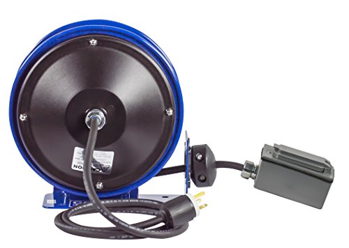 Coxreels Compact efficient Heavy Duty Power Cord Reel with a Single Industrial Receptacle