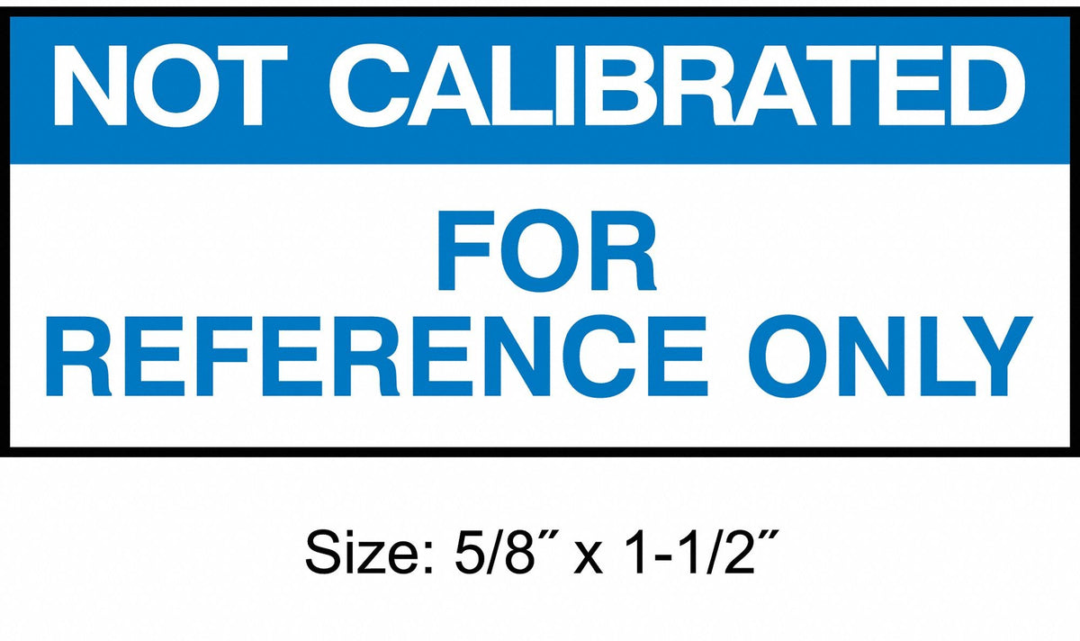 Calibration Label, ENG, Blue/White, PK350
