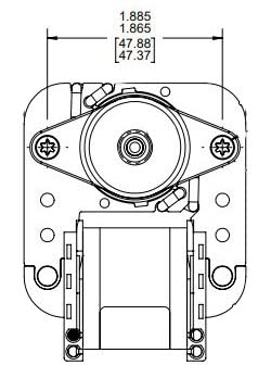 Dayton 4M070 C-Frame Motor, Shaded Pole, 1" Length, Sleeve