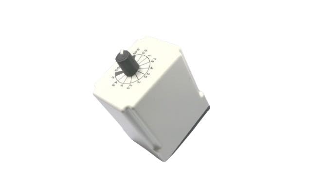 DAYTON 1EGB4 10AMP, Plug in, 120VAC Coil, ON DELAY, 8 PIN Socket, DPDT, TIME DELAY Relay, 0.1-5 Seconds Timing Range