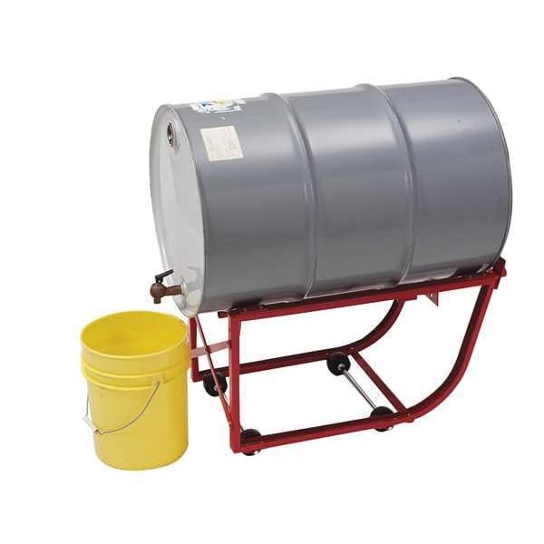 Drum Cradle, 600 lb Capacity, 4 Rigid Casters