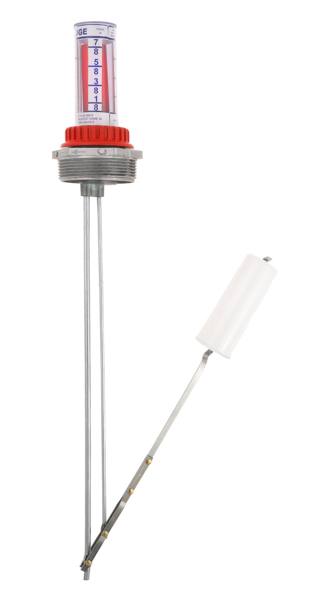 Krueger Sentry Gauge H-1.5-46 Level Gauge, 46" Item Depth, 1.5" Item Width, Galvanized Steel, NPT Male, 1.5" Item Diameter