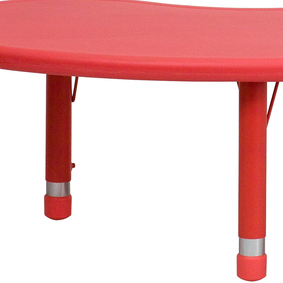 Flash Furniture Adjustable Half-Moon Blue Plastic Activity Table