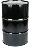 Black Steel Drum, 55 Gallon, Closed Top