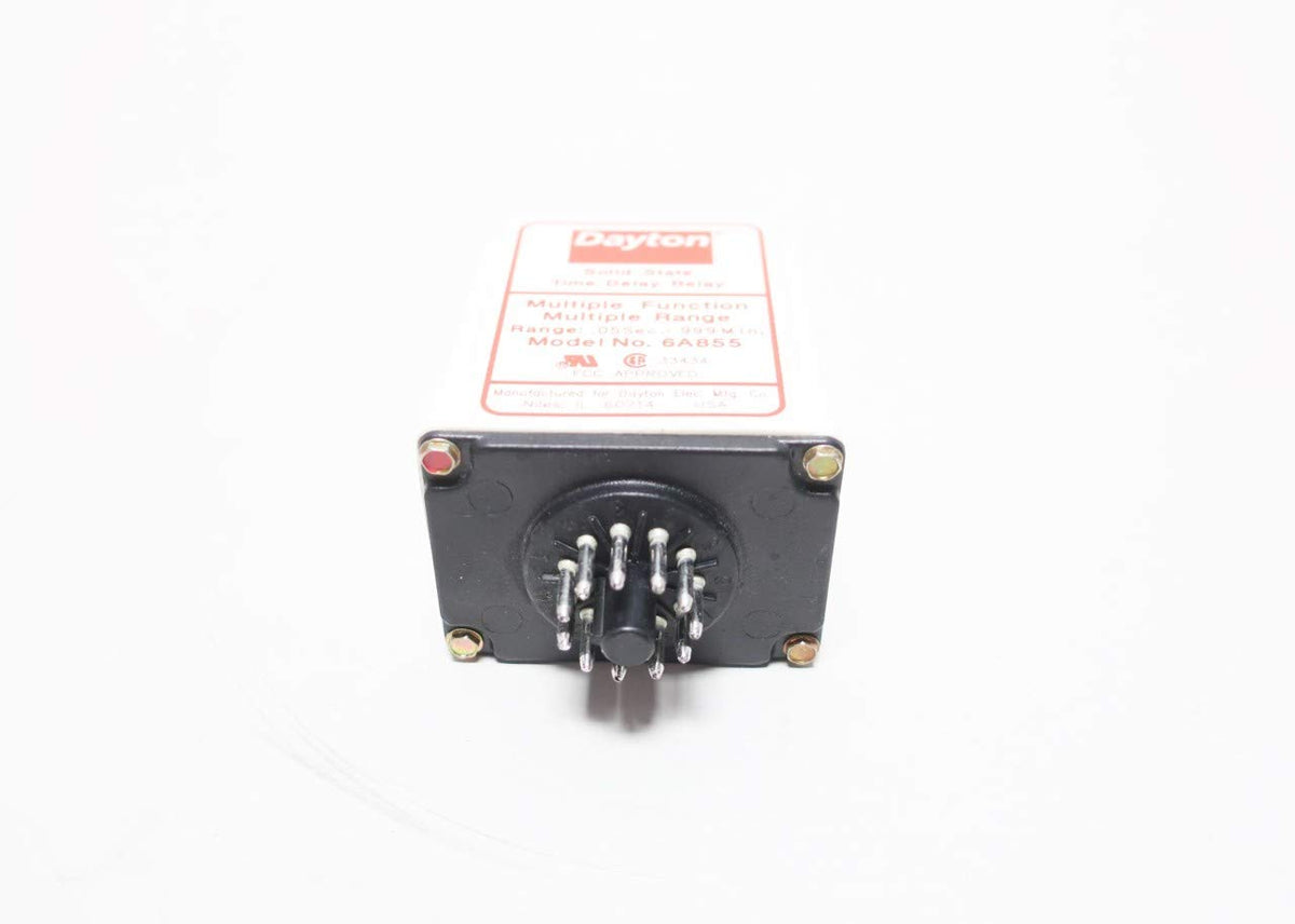 DAYTON 6A855 Solid State 0.05SEC - 999MIN 120V-AC TIME DELAY Relay