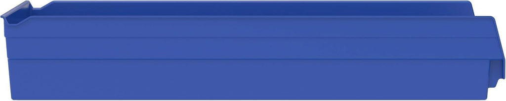 Akro-Mils 30174 24-Inch by 11-Inch by 4-Inch Plastic Nesting Shelf Bin Box, Blue, Case of 6