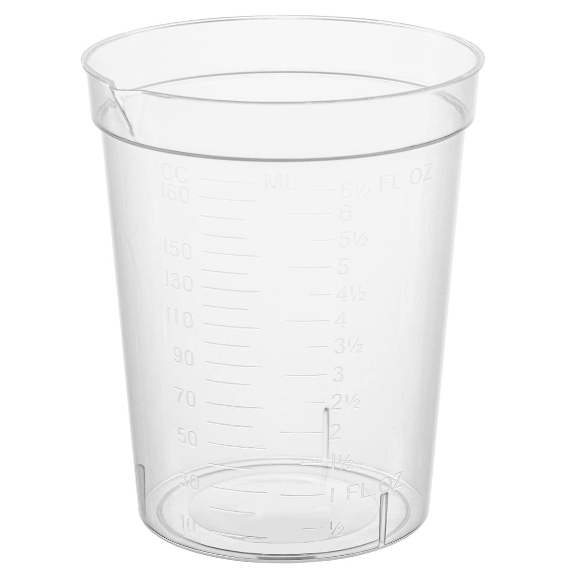 Globe Scientific 5920 Specimen Container with Pour Spout, 6.5oz, PP, Graduated, Pack of 500