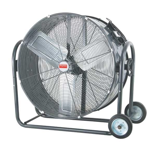 Dayton Standard Duty Air Circulator, Floor Mount, 30 in Blade Dia, 115V, 4,700/6,900 cfm, Non-Oscillating