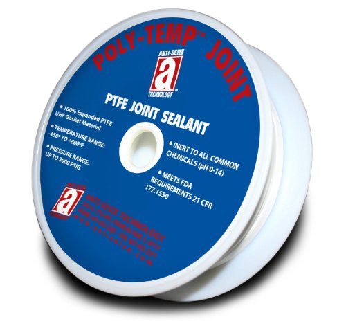 Poly-Temp White Joint Sealant 100% PTFE Gasket Material Expanded UHF Adhesive Tape