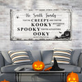 Personalized Family Halloween Sign – Custom Name Canvas Wall Decor