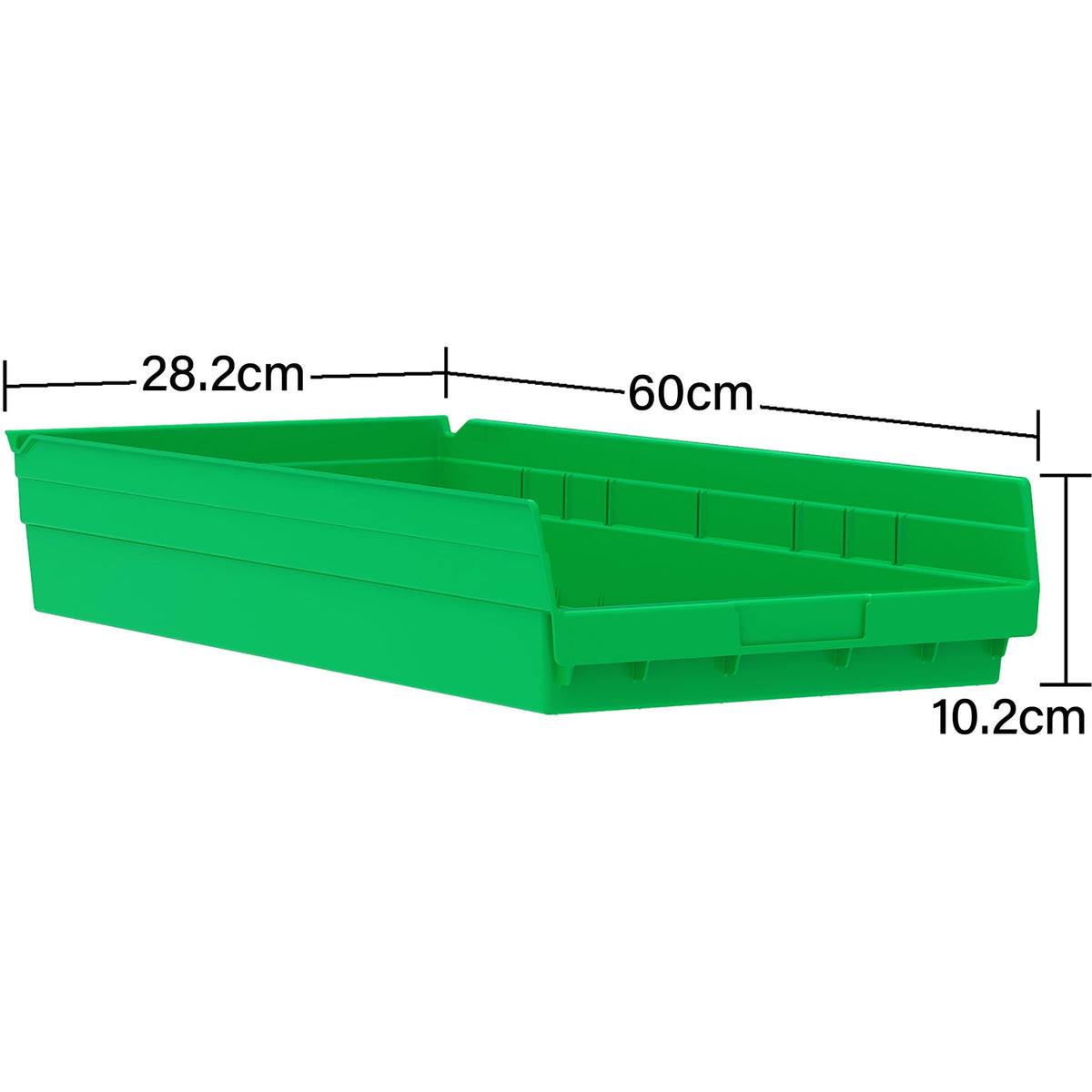 Akro-Mils 30174 24-Inch by 11-Inch by 4-Inch Plastic Nesting Shelf Bin Box, Blue, Case of 6