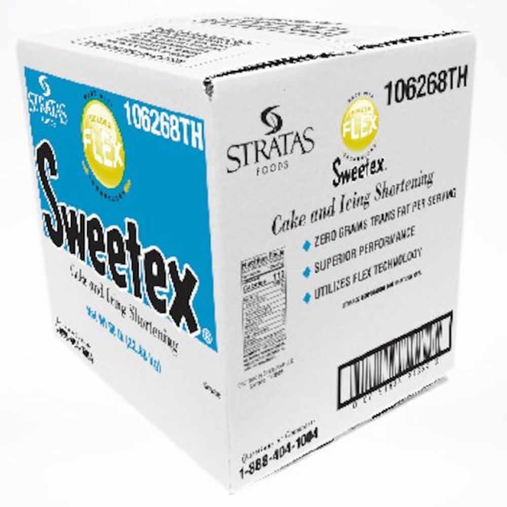 Sweetex Golden Flex High Ratio Icing Shortening by Stratas Foods – 50 Lb Bulk, 0g Trans Fat, Kosher Pareve, for Brilliant White Frosting & Cakes