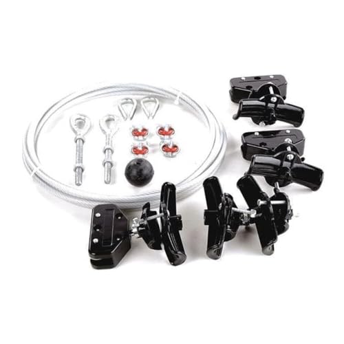 Dayton 33N211 Festoon System Kit, 1/4" Rope, 20 ft