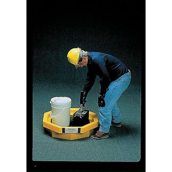 UltraTech 1045 Polyethylene Ultra-Drum Tray Without Grate, 22.8 Gallon Capacity, 5 Year Warranty, Yellow