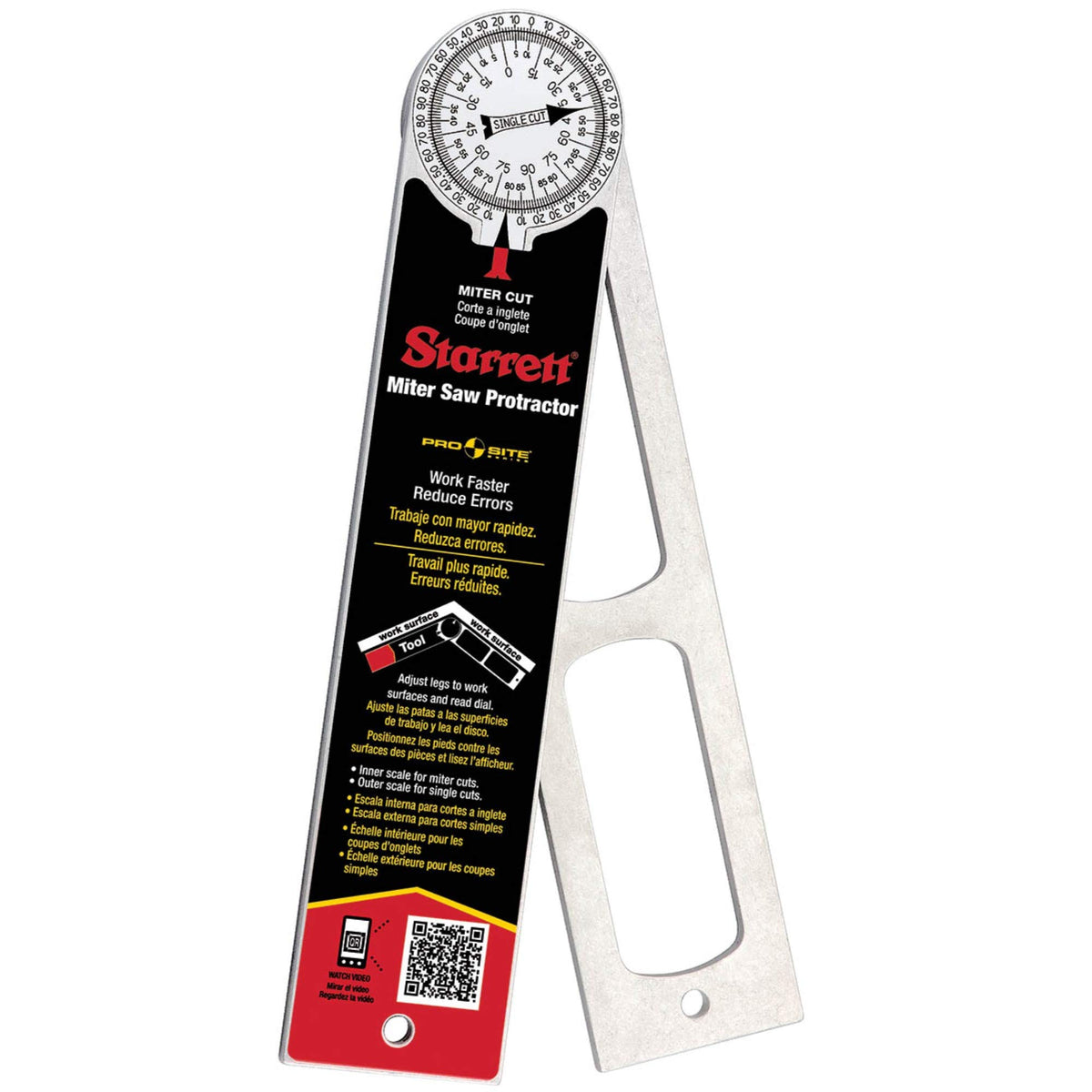 Starrett 505A-12 ProSite 12" Aluminum Miter Saw Protractor (67752)