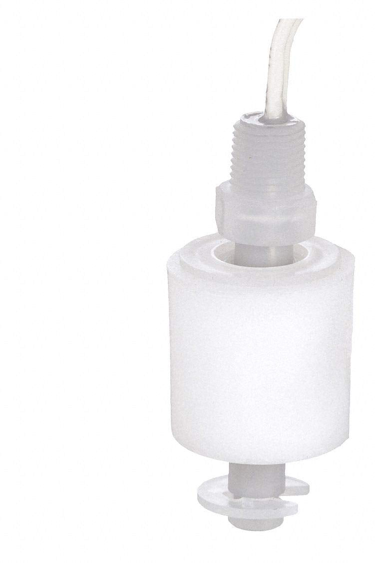 Madison M8000 Liquid Level Sensor, Miniature Vertical Float Switch, Polypropylene, 1/8" NPT