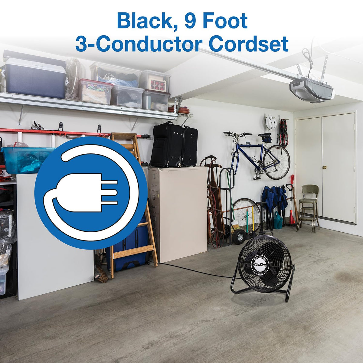 Air King Industrial Grade High Velocity Pivoting Floor Fan