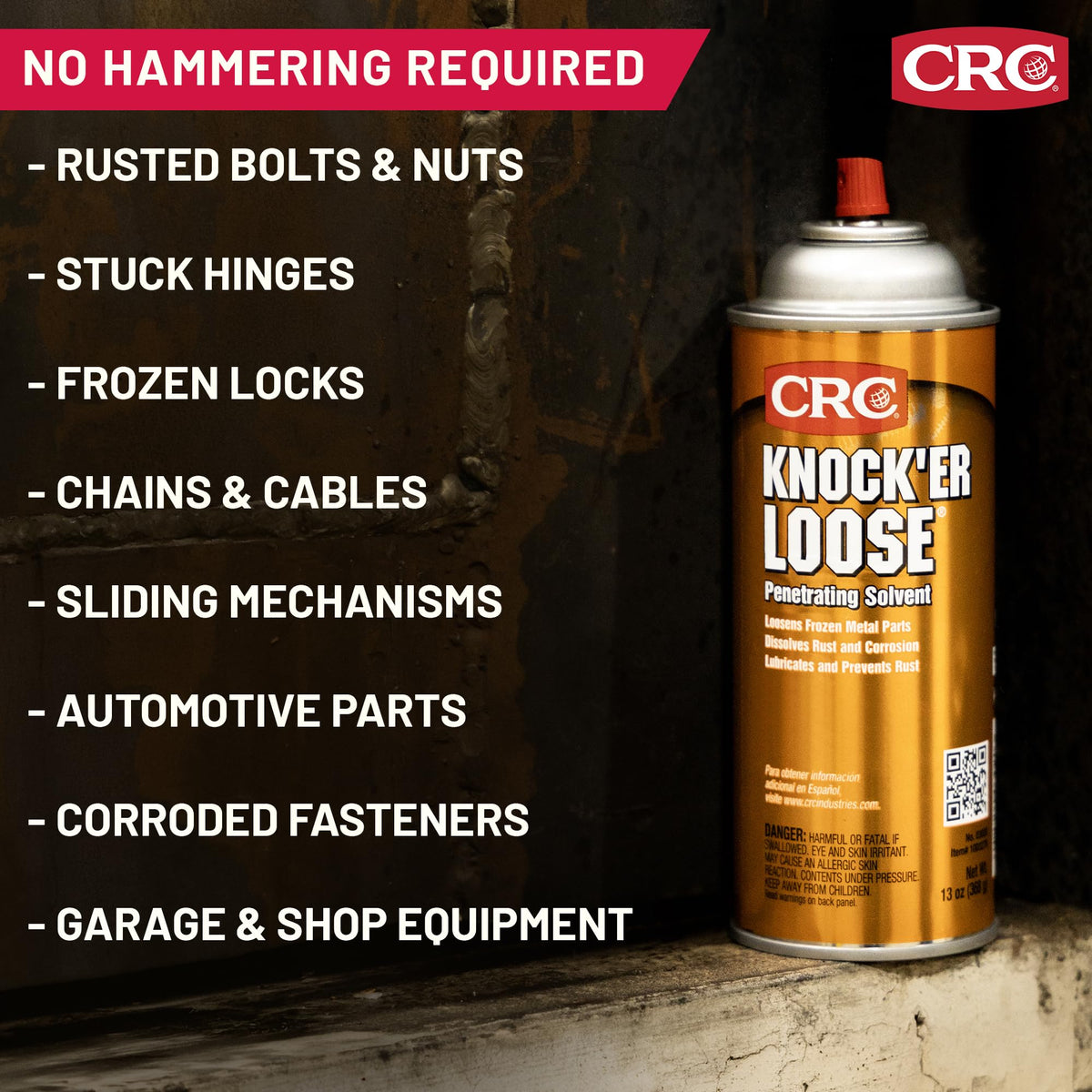 CRC Knock'er Loose Penetrating Solvent - Rusted Bolt Remover 13 oz, 12-Pack