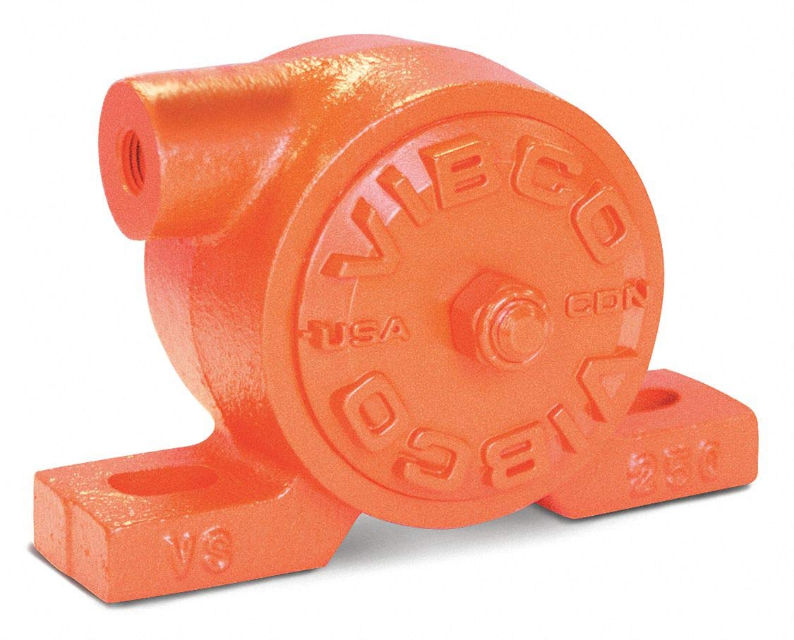 VIBCO VS-250 Silent Pneumatic Turbine Vibrator, 500 lb. Force, 7200 VPM, 10.5 CFM, 80 psi, 4" Bolt Pattern