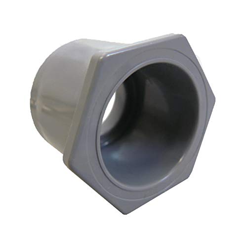 Cantex 5142225 Schedule-40/80 Gray Rigid PVC Reducer Bushing 2-1/2-Inch x 2-Inch