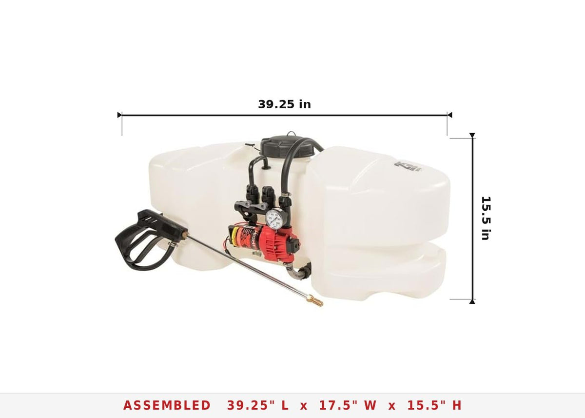FIMCO 25 Gallon Deluxe 12v ATV Spot Sprayer w/Manifold, Pistol Grip Wand