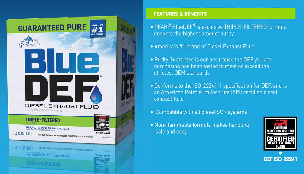 BlueDEF DEF002 Diesel Exhaust Fluid - 2.5 Gallon Jug (10)