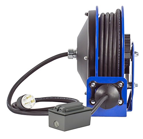 Coxreels Compact efficient Heavy Duty Power Cord Reel with a Single Industrial Receptacle