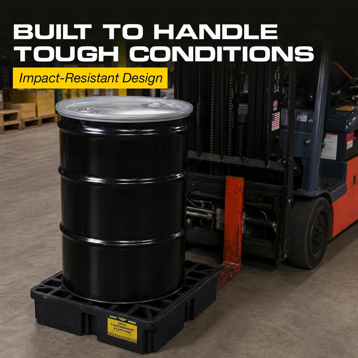 Eagle Modular Spill Containment Platform with Forklift Pockets, Secondary Containment, Made in USA