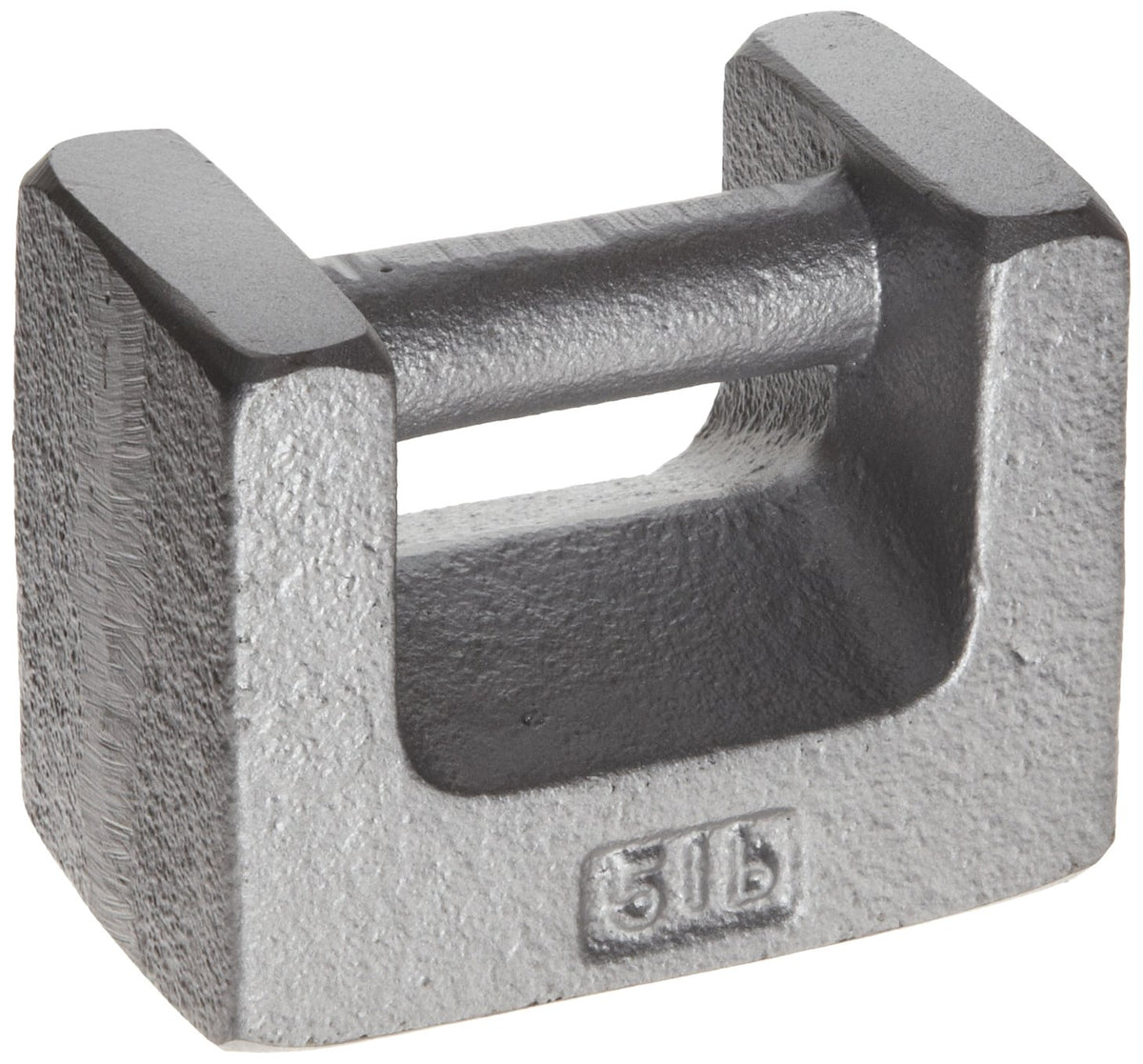 Rice Lake Cast Iron Painted Grip Handle Calibration Weight, ASTM Class 7, Metric and U.S. Customary