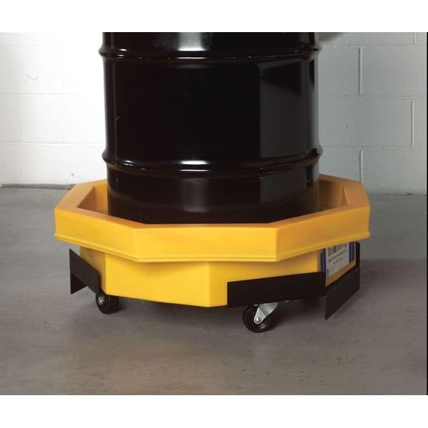UltraTech 1045 Polyethylene Ultra-Drum Tray Without Grate, 22.8 Gallon Capacity, 5 Year Warranty, Yellow