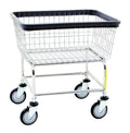 R&B Wire 100D Narrow Heavy Duty Wire Laundry Cart, 2.0 Bushel, Chrome