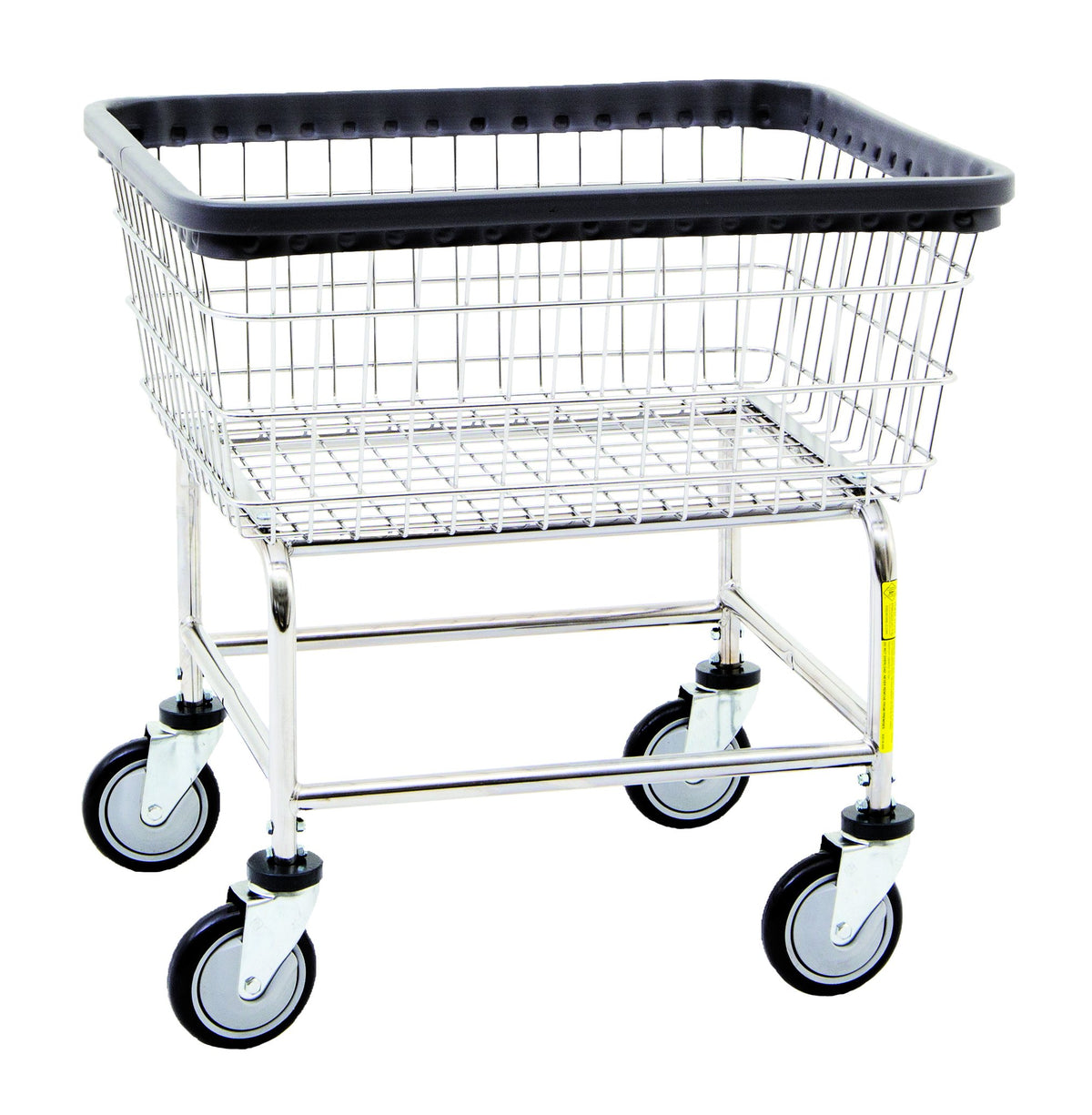 R&B Wire 100D Narrow Heavy Duty Wire Laundry Cart, 2.0 Bushel, Chrome