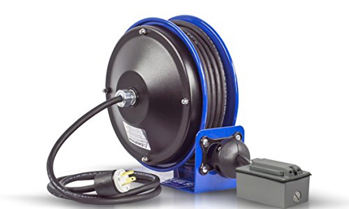 Coxreels Compact efficient Heavy Duty Power Cord Reel with a Single Industrial Receptacle