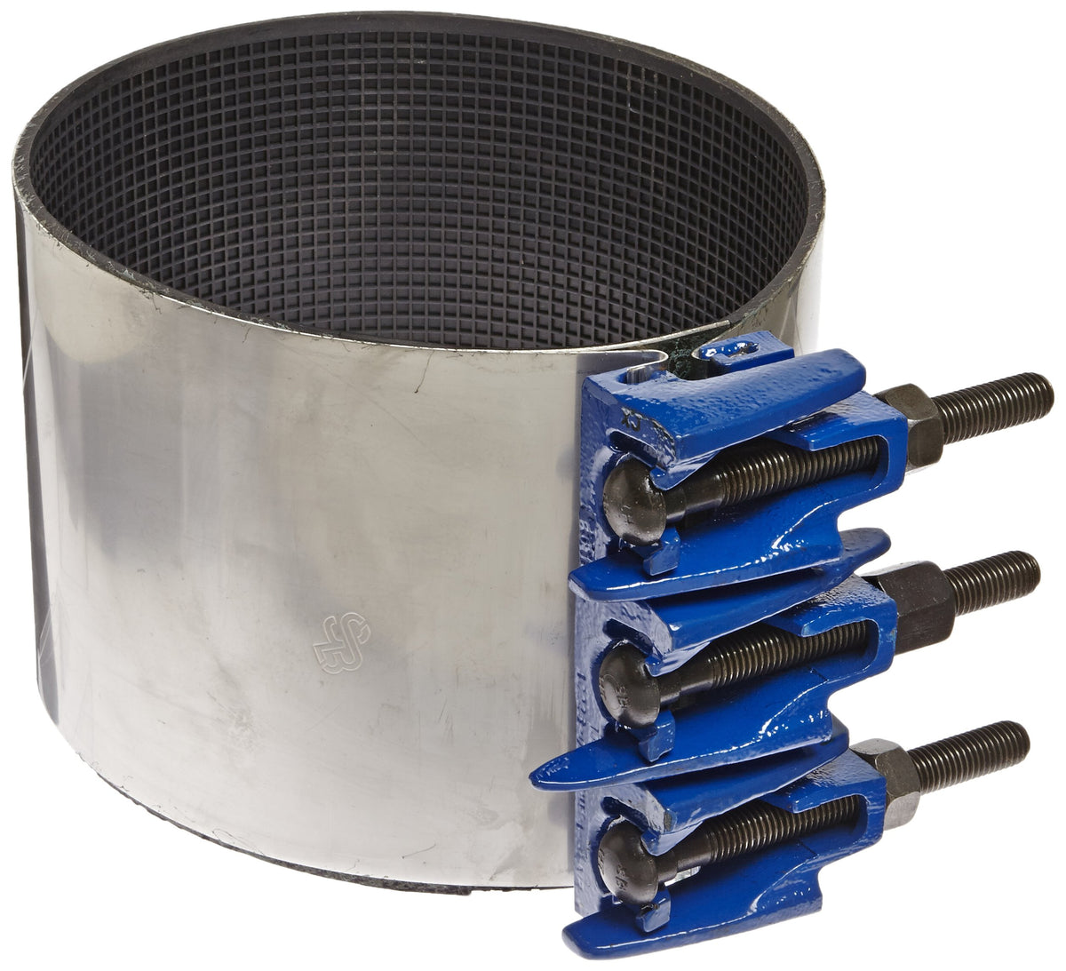 Smith-Blair Stainless Steel 304 Repair Clamp, Full Circle, Carbon Steel Bolt, 3 Bolts, 7-1/2" Length, 10" Pipe Size