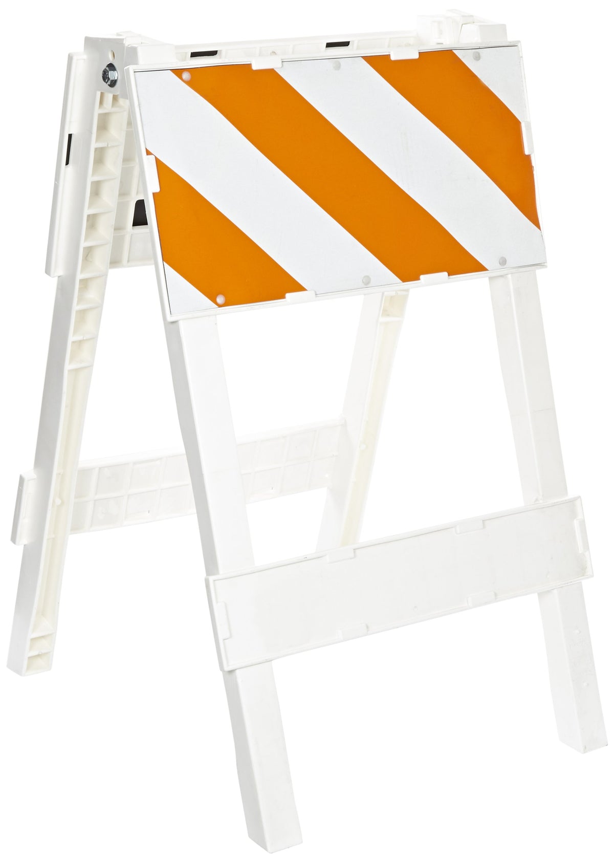 Cortina 97-01-001 Polypropylene Type I Folding Barricade, 24" Width x 40" Height, Orange on White