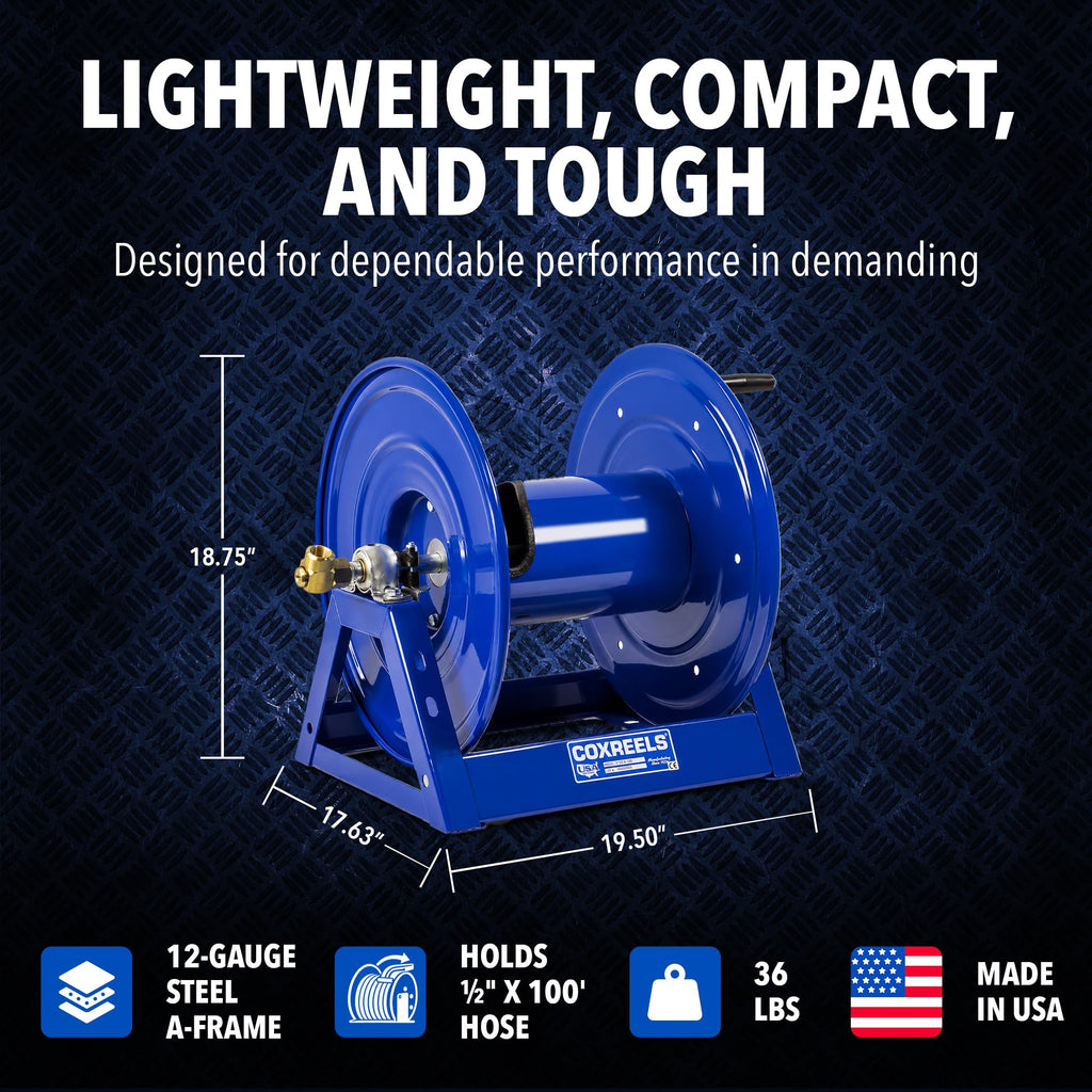 Coxreels 1125-4-100 Hose Reel, Hand Crank