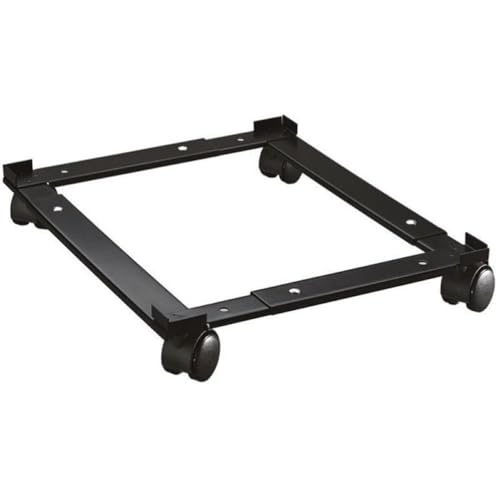 Scranton & Co Traditional Adjustable Metal File Caddy for Letter or Legal Size File Cabinets, with 4 Casters, Simple Assembly, in Black Finish