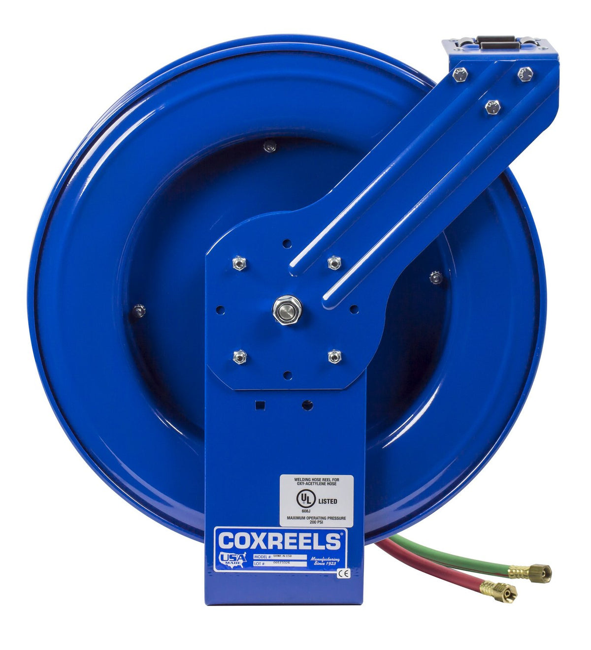 Coxreels Spring-Driven Welding Hose Reel with Hose