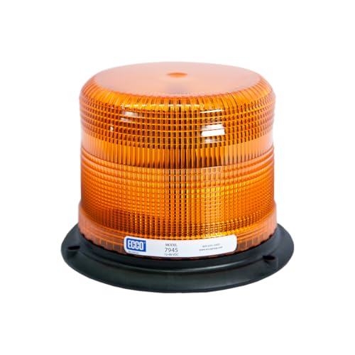 ECCO 7945A LED Beacon, 6.5" Amber Warning Light, 12-48V, 3 Bolt Mount