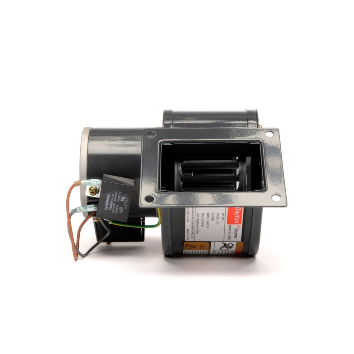 DAYTON 1TDP7 PSC Blower, Black, Draft Fan, 115 Volt, 146 CFM, Outdoor Wood Furnace Fan