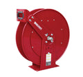 Reelcraft 82100 OLP Heavy Duty Dual Pedestal Hose Reel, 1/2" x 100', 300 Psi, Air/Water Hose Included