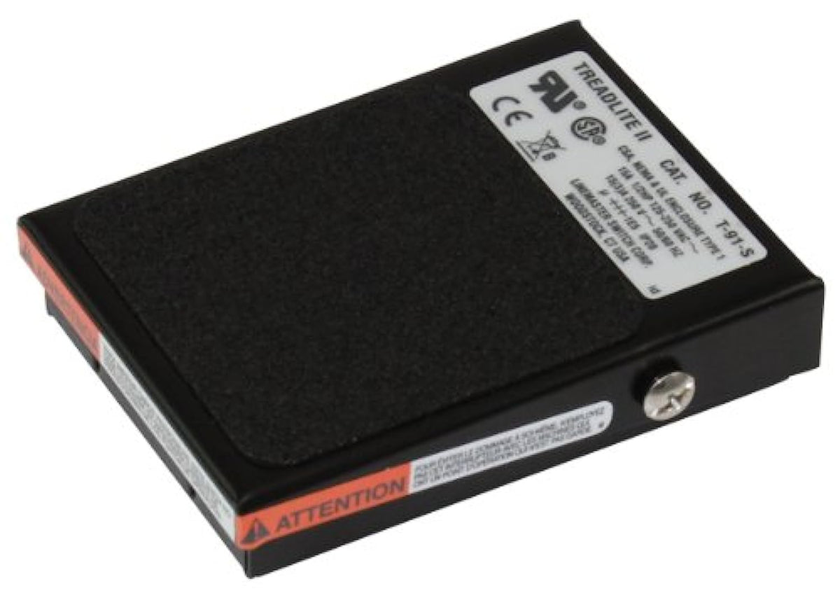 Linemaster T-91-S Treadlite II Foot Switch, Electrical, Single Pedal, Momentary, SPDT, No Guard, Black
