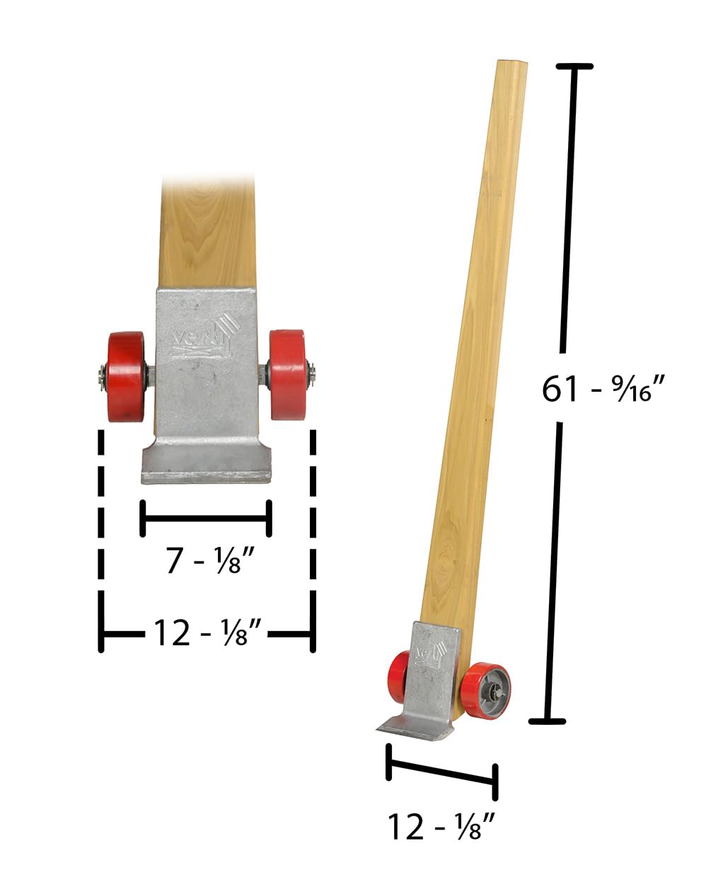 Vestil PLB-5 Wood Pry Lever Bar 5 Ft. Height 4,250 Lb. Capacity Brown
