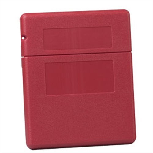 Justrite Document Storage Box, Medium, Top Opening, Red