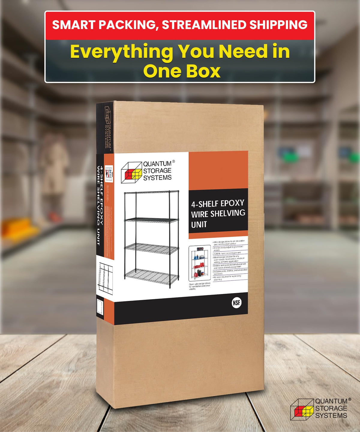 Quantum Storage Systems Wire Adjustable Shelves